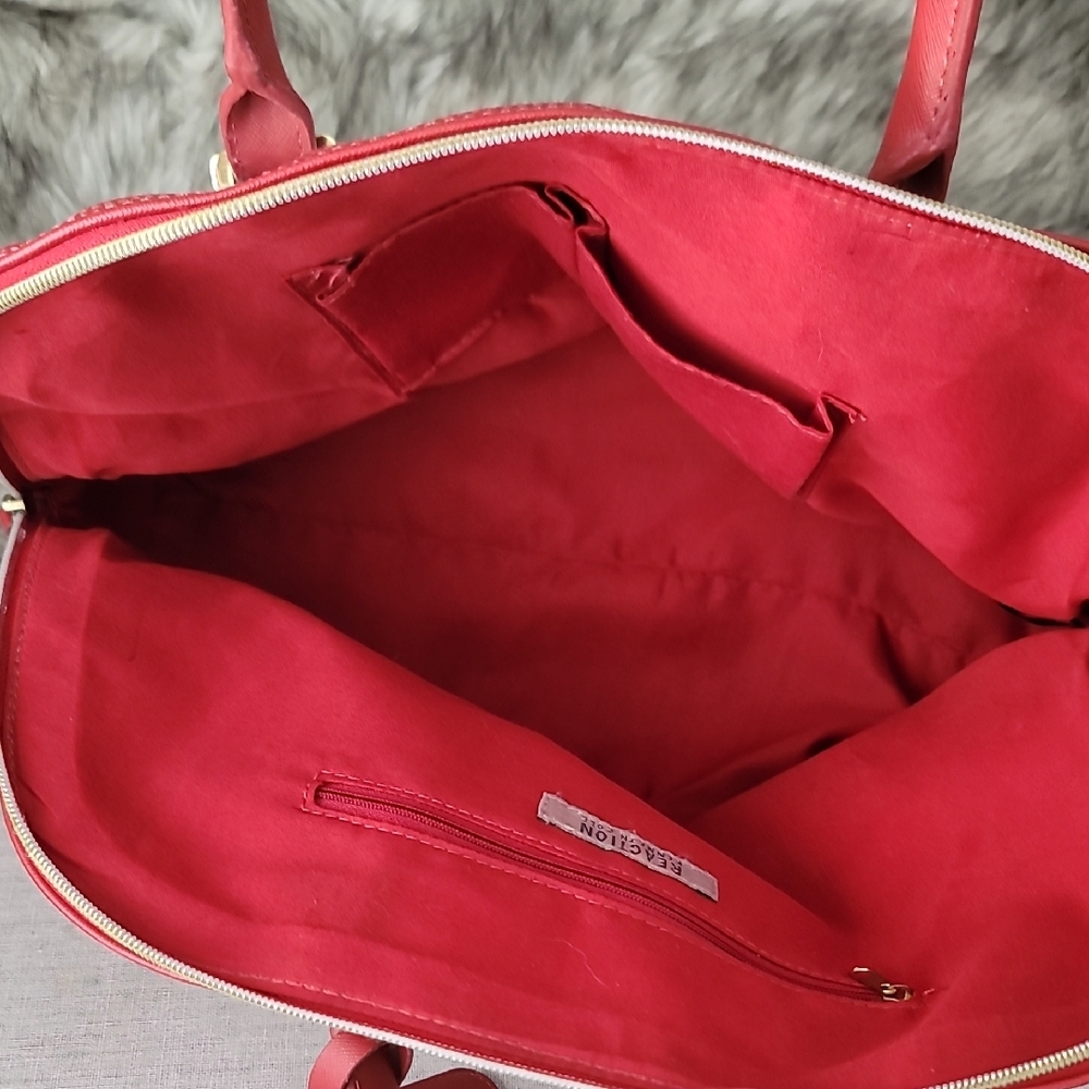 Reaction Kenneth Cole Black, White and Red Floral Shoulder Bag - Picture 15 of 16